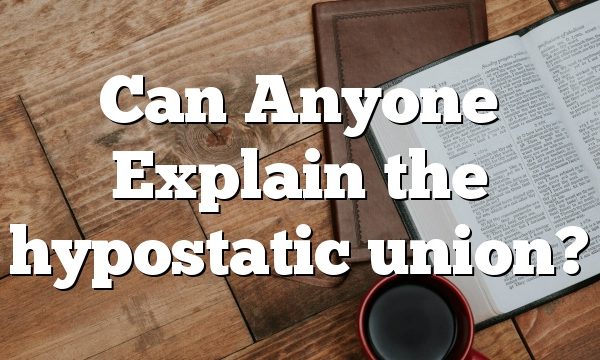 Can Anyone Explain the hypostatic union?
