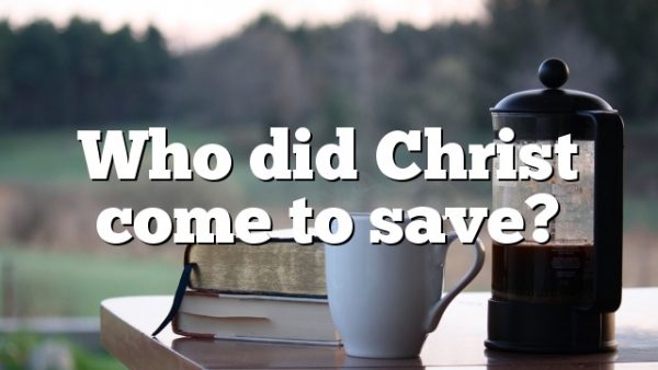 Who did Christ come to save?