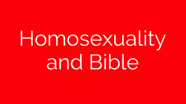 Homosexuality and Bible