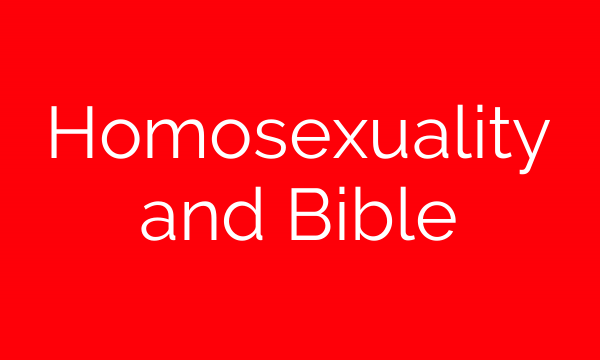 Homosexuality and Bible