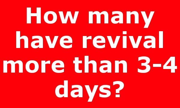 How many have revival more than 3-4 days?