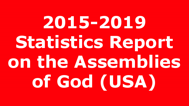 2015-2019 Statistics Report on the Assemblies of God (USA)