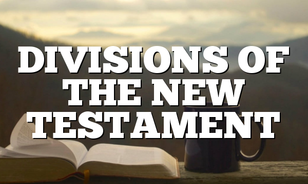 DIVISIONS OF THE NEW TESTAMENT