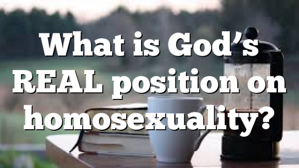 What is God’s REAL position on homosexuality?