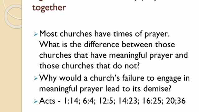 DEAD Churches rarely pray