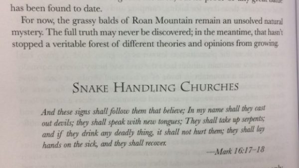 On Pentecostal snake handling again