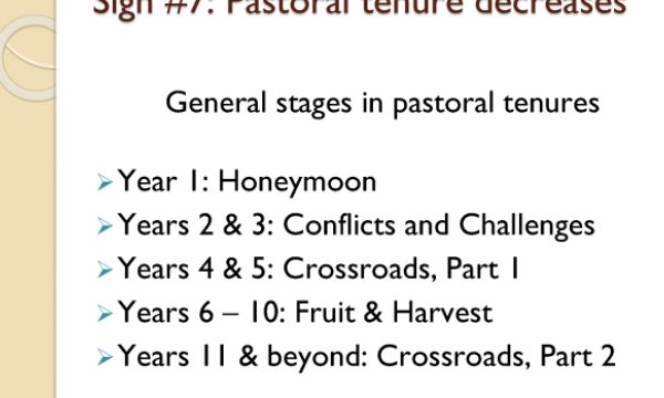 Pastoral tenure decreases
