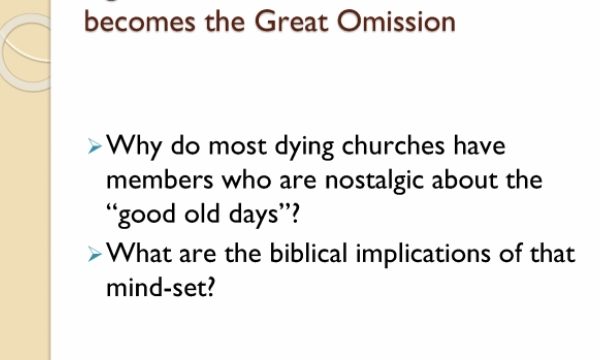 The Great Commission becomes the Great Omission