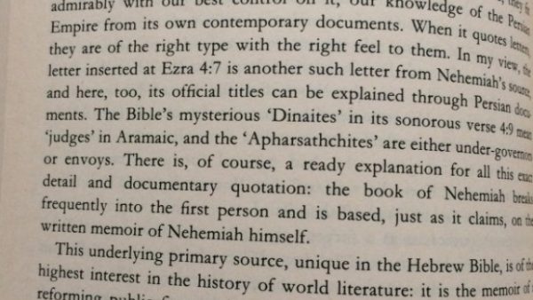 The NEHEMIAH experience through human history