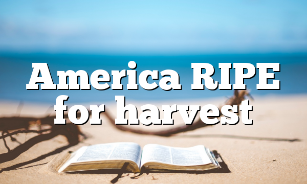 America RIPE for harvest
