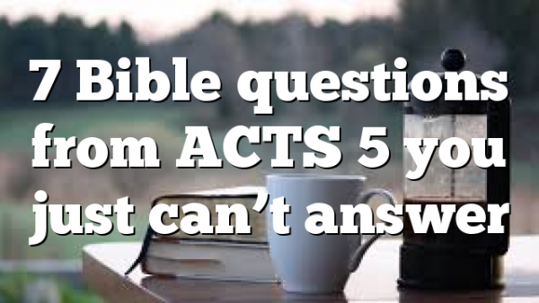 7 Bible questions from ACTS 5 you just can’t answer
