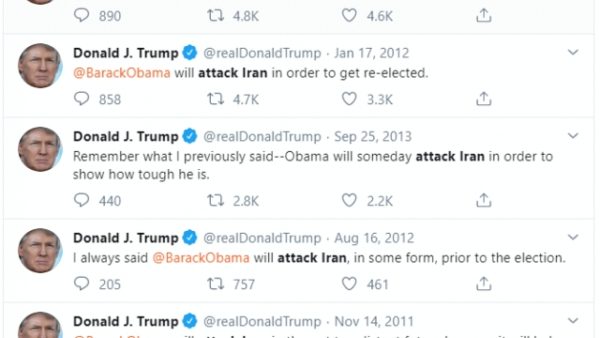 7 TIMES Trump called for war on IRAN before re-election