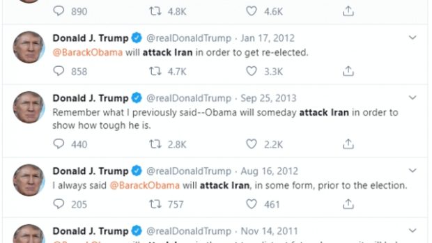 7 TIMES Trump called for war on IRAN before re-election