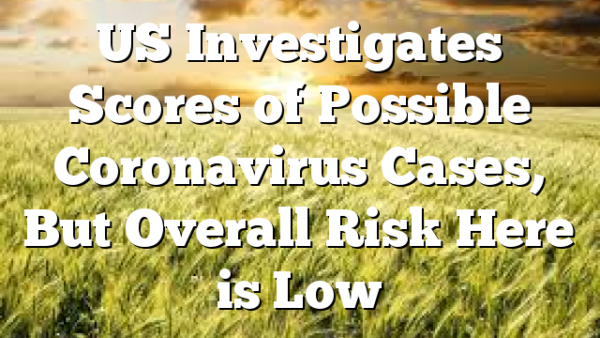 US Investigates Scores of Possible Coronavirus Cases, But Overall Risk Here is Low