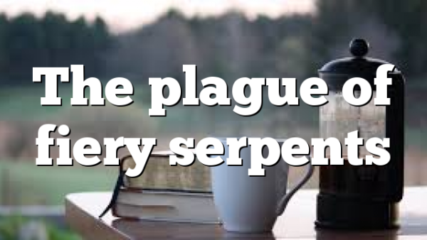 The plague of fiery serpents