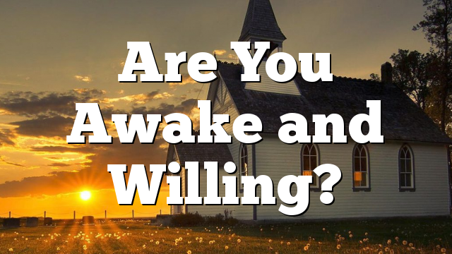 Are You Awake and Willing?