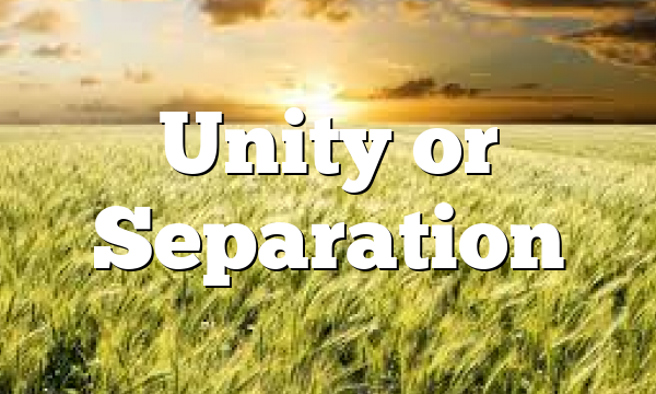 Unity or Separation