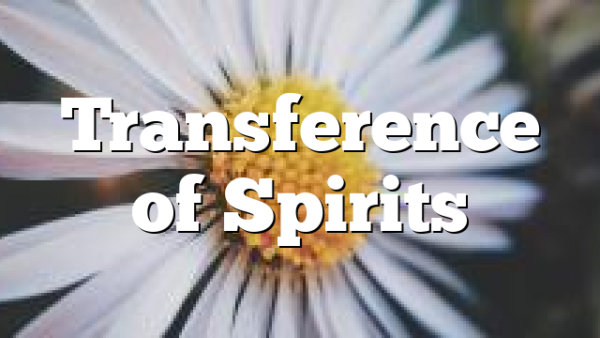 Transference of Spirits