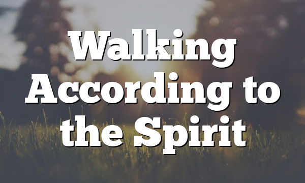 Walking According to the Spirit