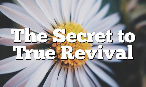 The Secret to True Revival