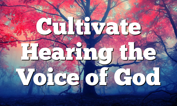 Cultivate Hearing the Voice of God