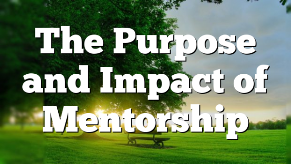 The Purpose and Impact of Mentorship