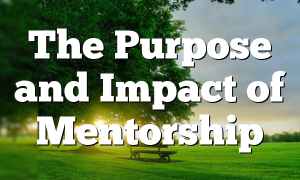 The Purpose and Impact of Mentorship