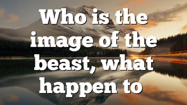 Who is the image of the beast, what happen to…