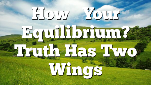 How’s Your Equilibrium? Truth Has Two Wings