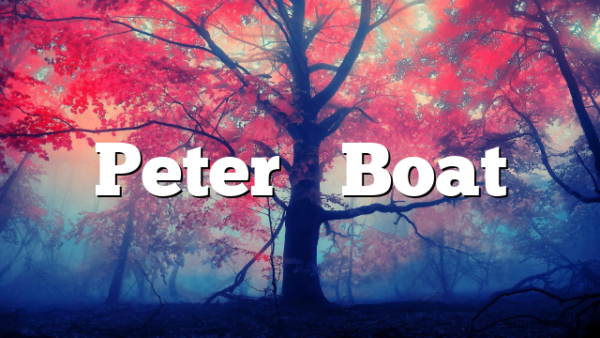 Peter’s Boat