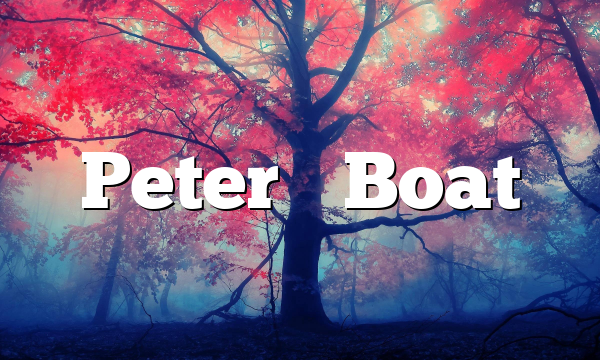 Peter’s Boat
