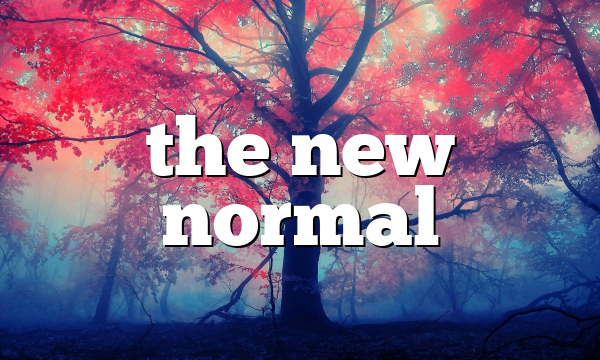 the new normal