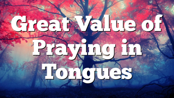 Great Value of Praying in Tongues