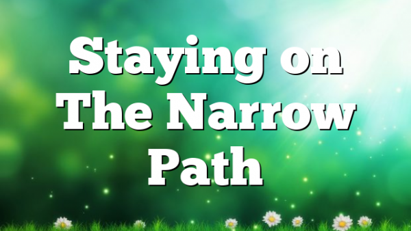 Staying on The Narrow Path