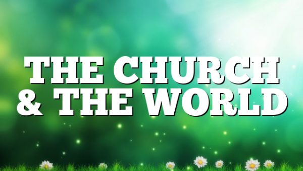 THE CHURCH & THE WORLD