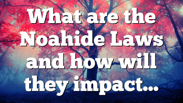 What are the Noahide Laws and how will they impact…