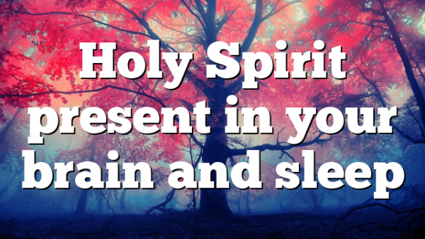 Holy Spirit present in your brain and sleep