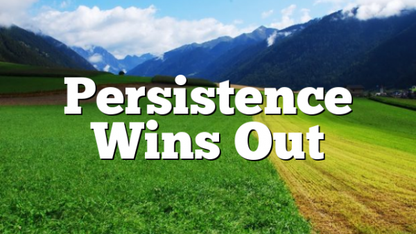 Persistence Wins Out