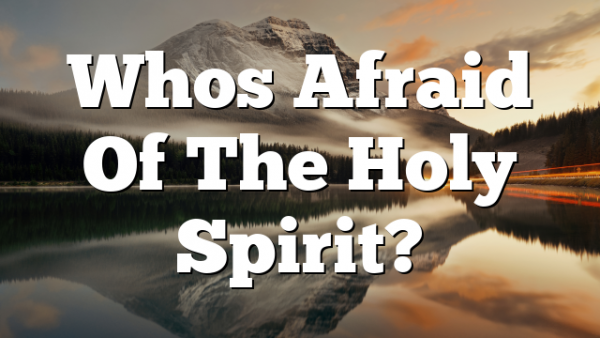 Whos Afraid Of The Holy Spirit?