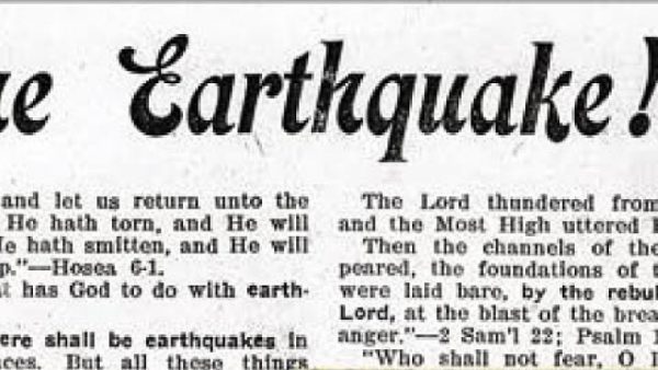 Frank Bartleman THE EARTHQUAKE (The tract) from My Story: The Latter Rain