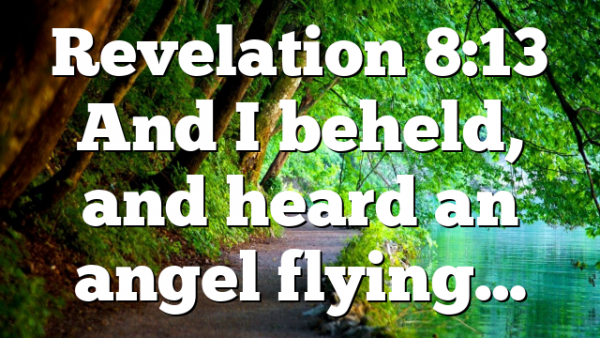 Revelation 8:13 And I beheld, and heard an angel flying…