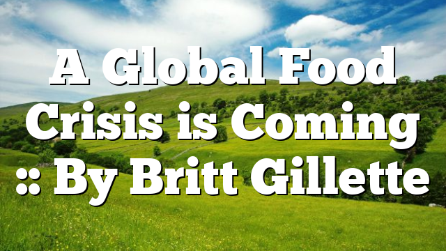 A Global Food Crisis is Coming :: By Britt Gillette