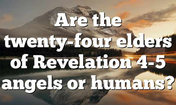 Are the twenty-four elders of Revelation 4-5 angels or humans?