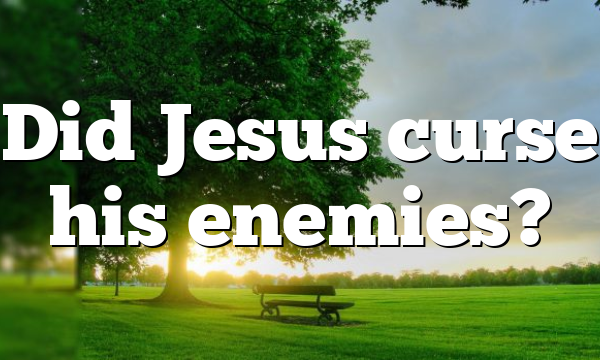 Did Jesus curse his enemies?