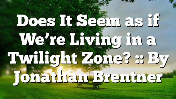 Does It Seem as if We’re Living in a Twilight Zone? :: By Jonathan Brentner