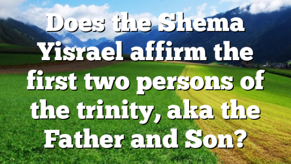 Does the Shema Yisrael affirm the first two persons of the trinity, aka the Father and Son?
