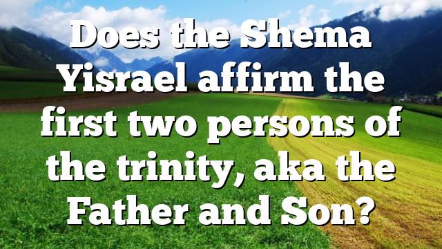 Does the Shema Yisrael affirm the first two persons of the trinity, aka the Father and Son?