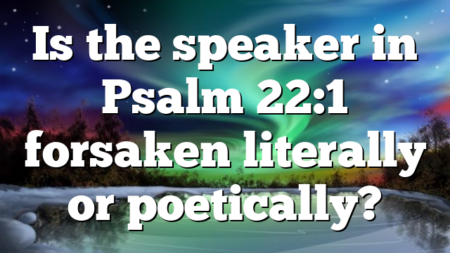 Is the speaker in Psalm 22:1 forsaken literally or poetically?
