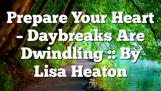 Prepare Your Heart – Daybreaks Are Dwindling :: By Lisa Heaton