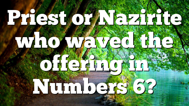 Priest or Nazirite who waved the offering in Numbers 6?